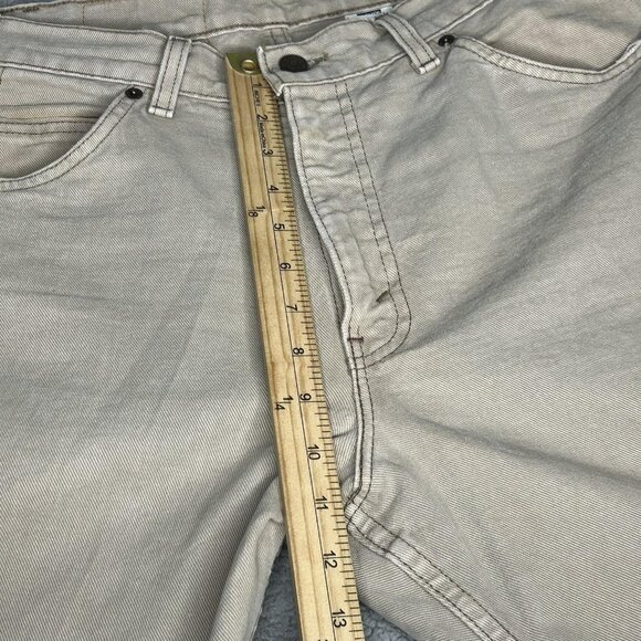 Levis 555 Jeans Mens 34x29.5 Tan Khaki Relaxed Fit Straight Leg Orange Tab USA - Picture 12 of 16